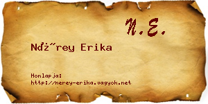Nérey Erika névjegykártya