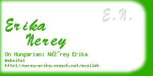 erika nerey business card